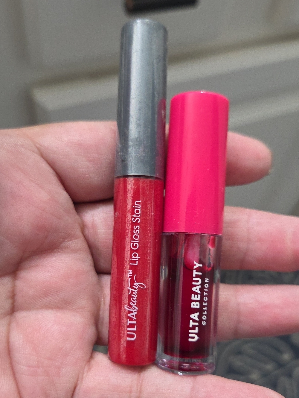Ulta Beauty Red and Hot Pink Lip Gloss Duo. Travel Size. New